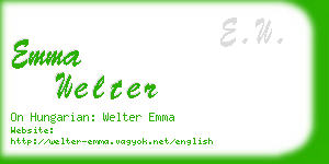 emma welter business card